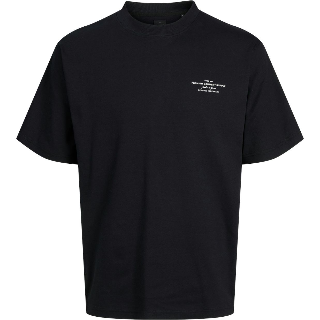 JACK & JONES Marškinėliai vyrams, Juoda, Chad branding 1