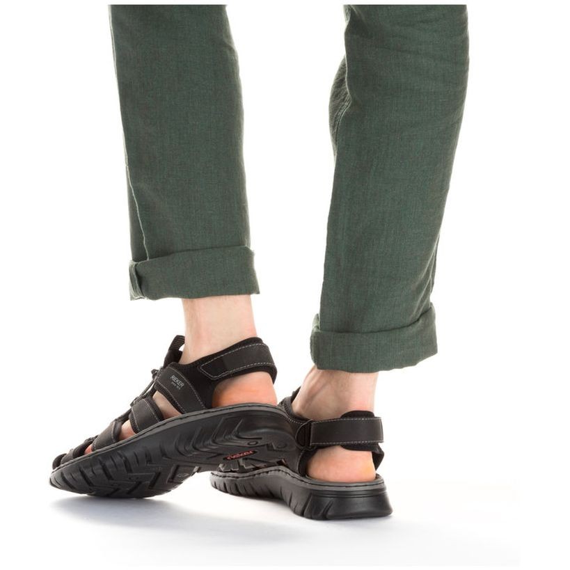 RIEKER Basutės vyrams, Juoda, SANDALS 7