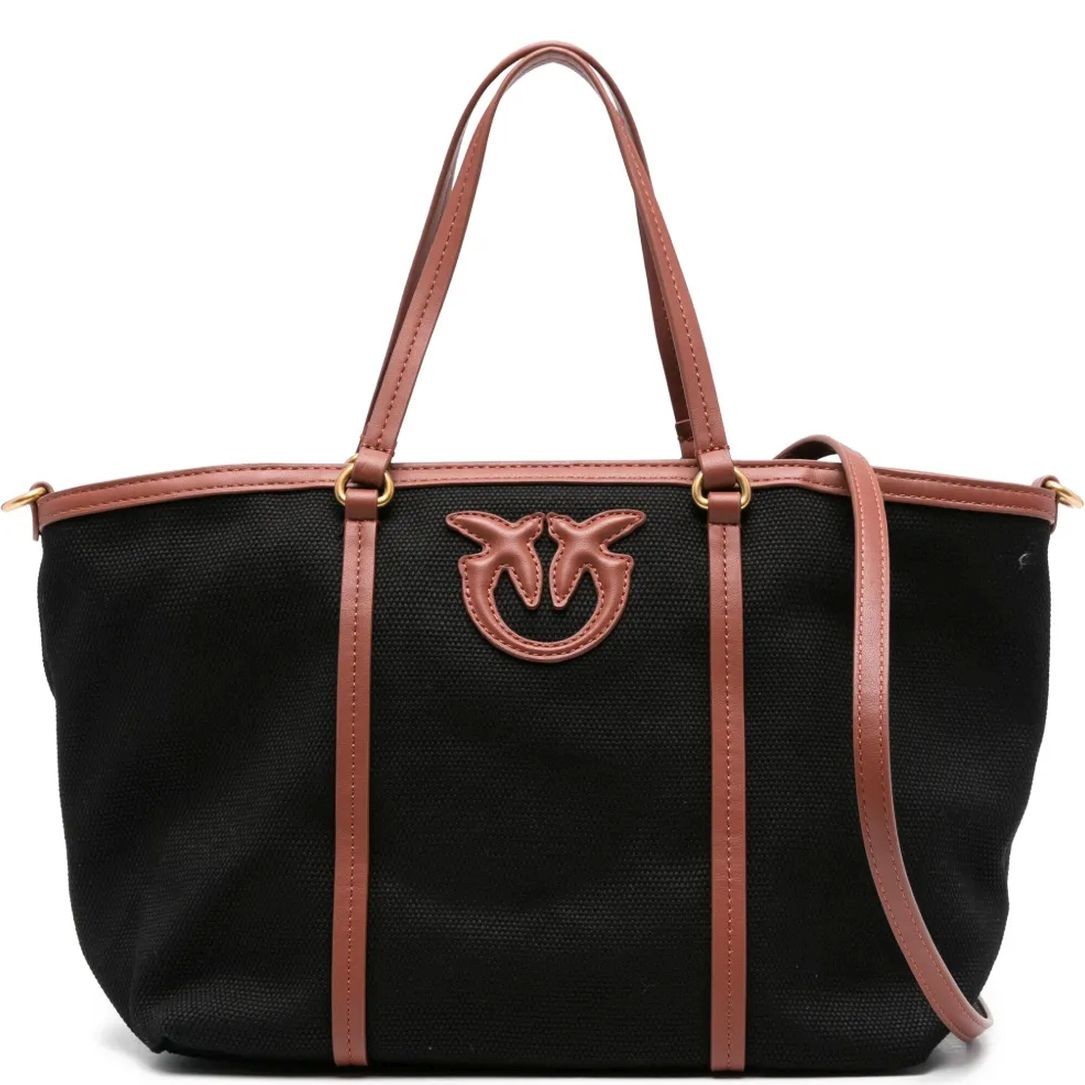 PINKO Pirkinių krepšys moterims, Juoda, Miranda classic tote bag 1