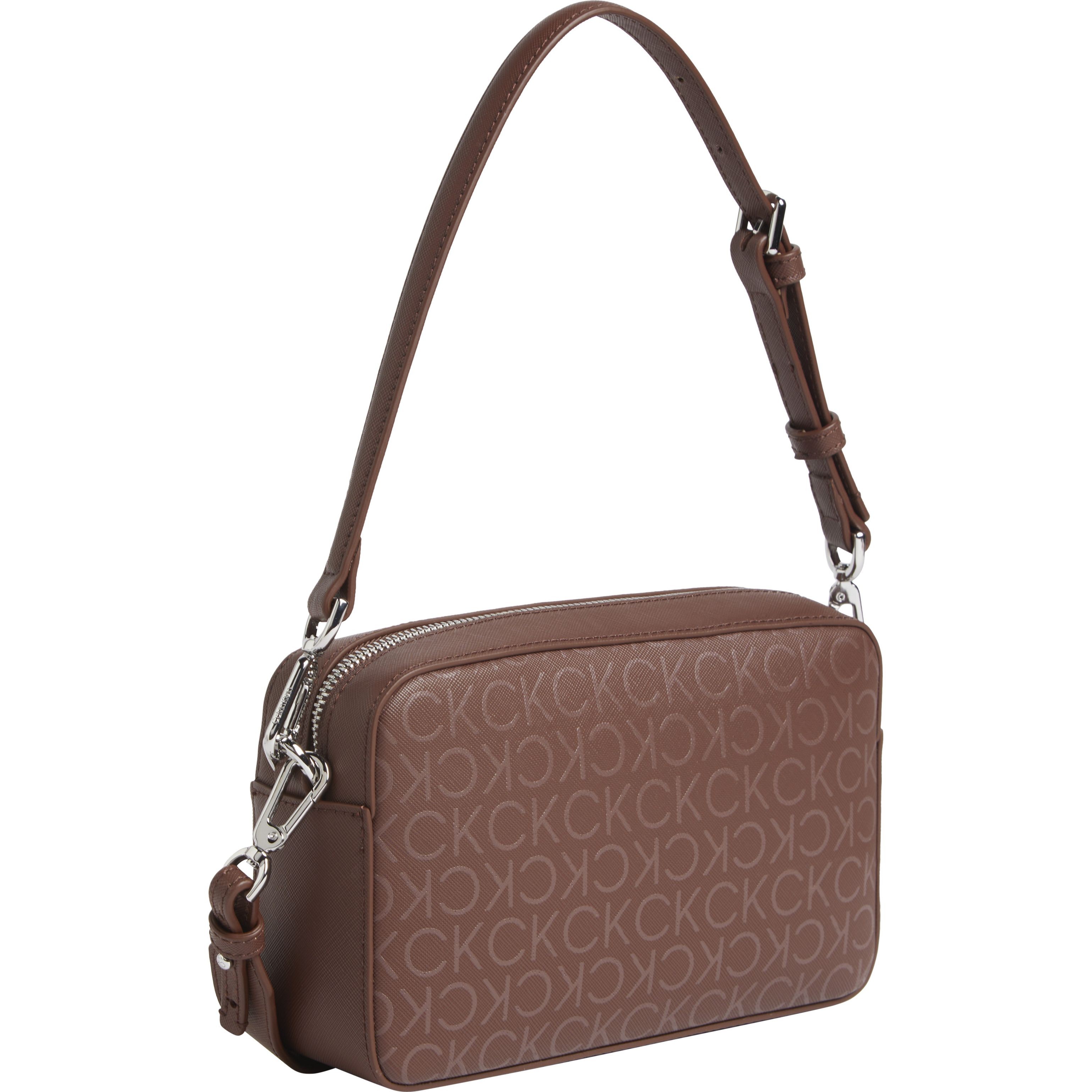 CALVIN KLEIN Rankinė per petį moterims, Ruda, Must conv camera bag 2