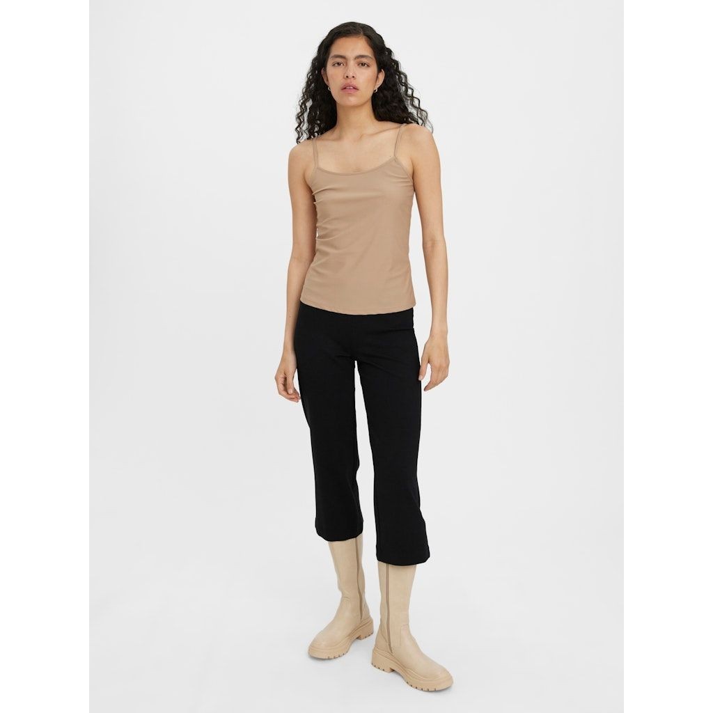 VERO MODA Naktiniai marškiniai moterims, Smėlio, VMMERLE SINGLET TOP 5