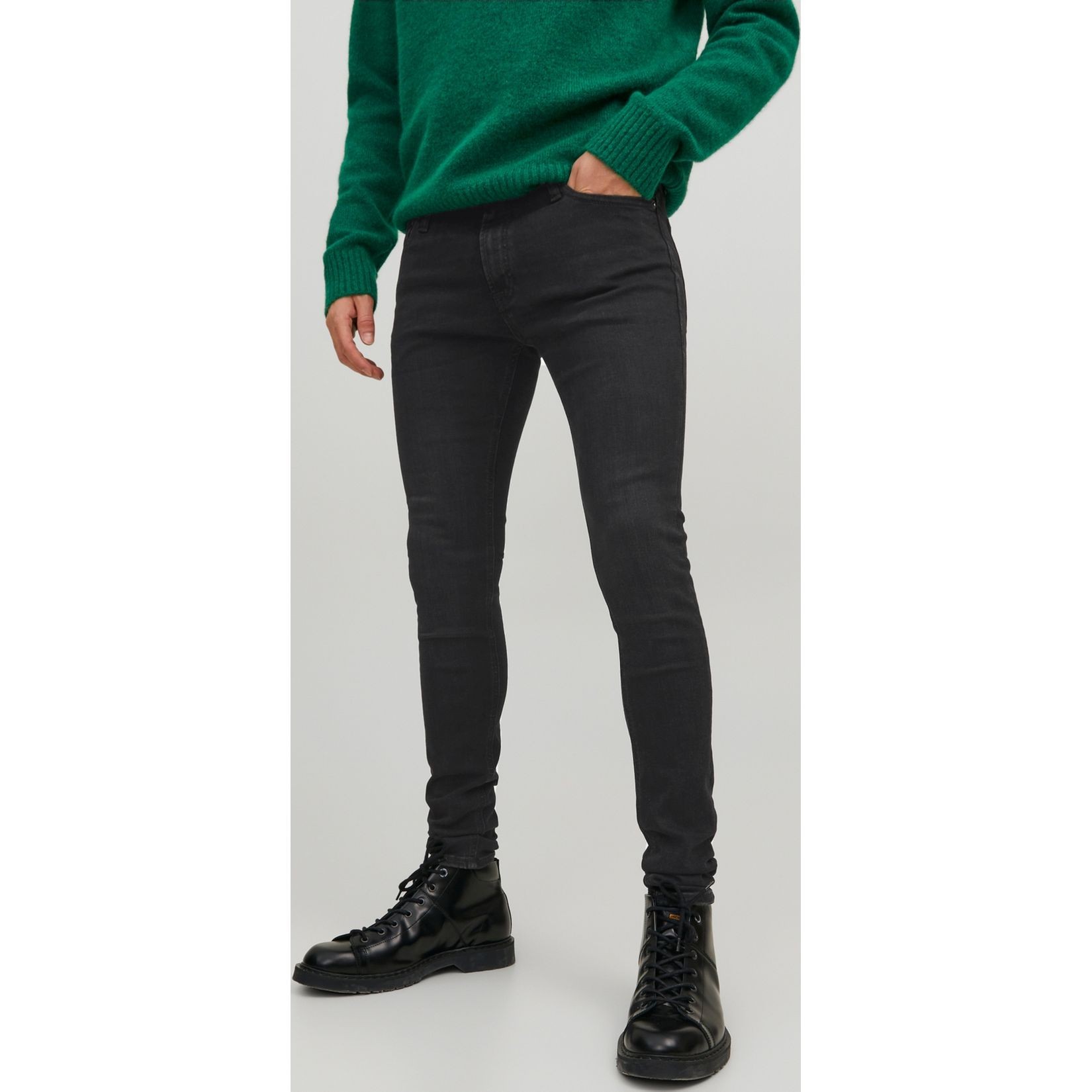 JACK & JONES Tiesūs džinsai vyrams, Juoda, džinsai 3