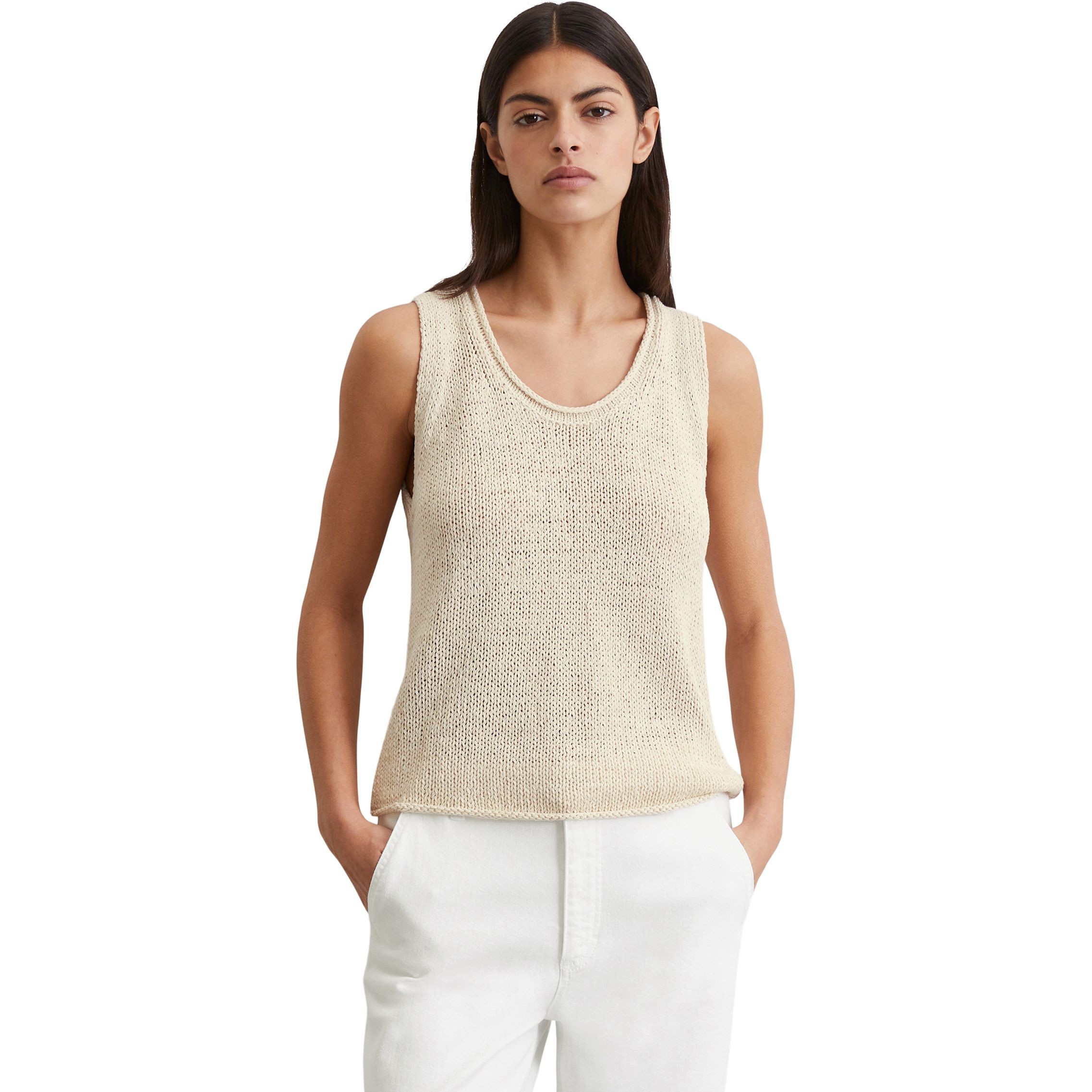 MARC O'POLO Marškinėliai trump. rankovėmis moterims, Smėlio, Tshirts sh 503513663029 2