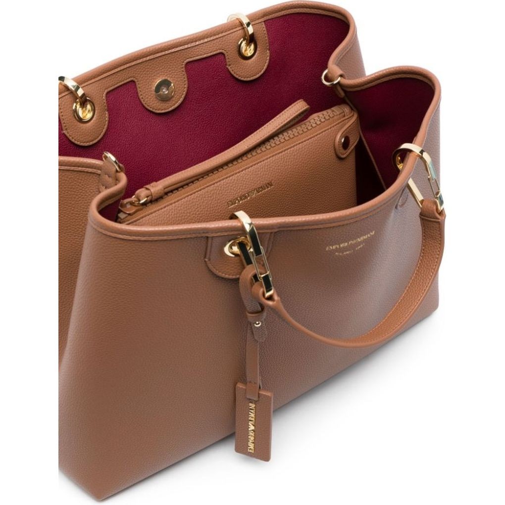 EMPORIO ARMANI Pirkinių krepšys moterims, Ruda, Shopping bag 4