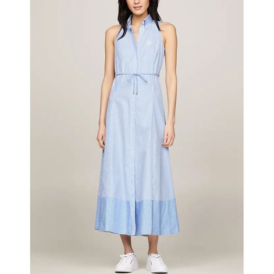 TOMMY HILFIGER Midi suknelė moterims, Balta, Thc cc ithaca shirt dress 2