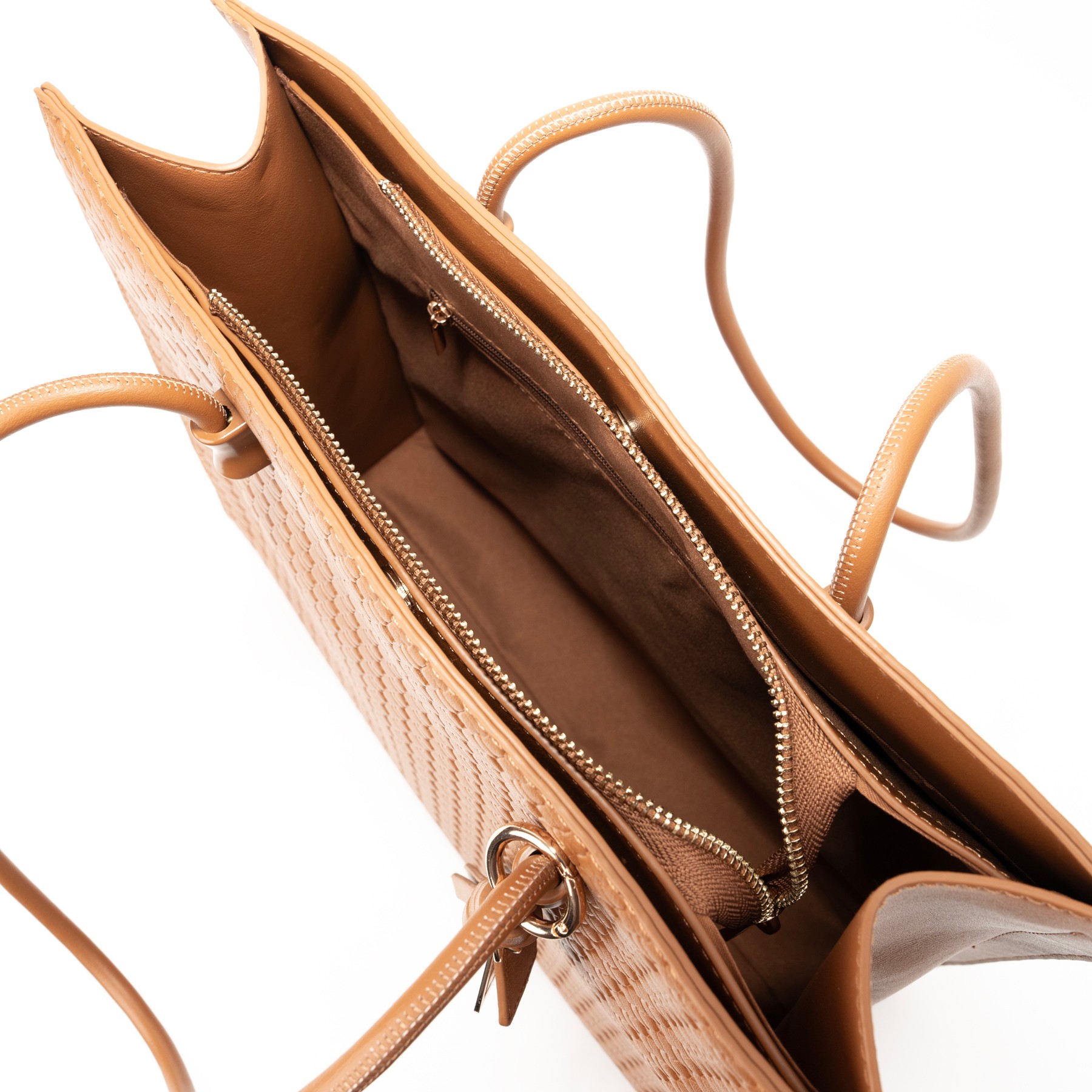 JULICE Pirkinių krepšys moterims, Ruda, Tote bag 3