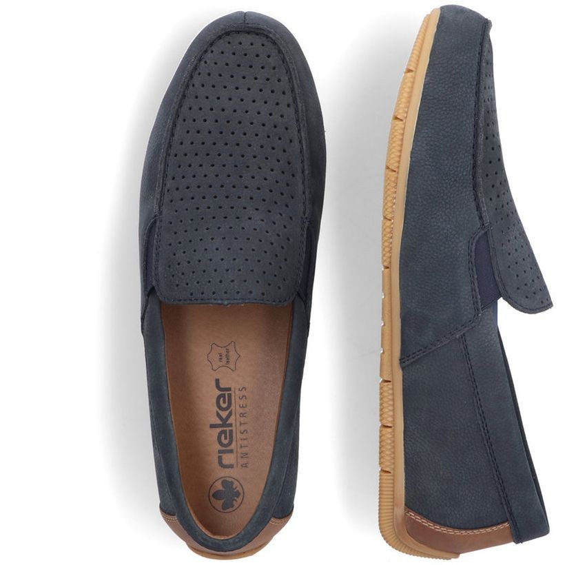 RIEKER Mokasinai vyrams, Mėlyna, MOCASINS 16