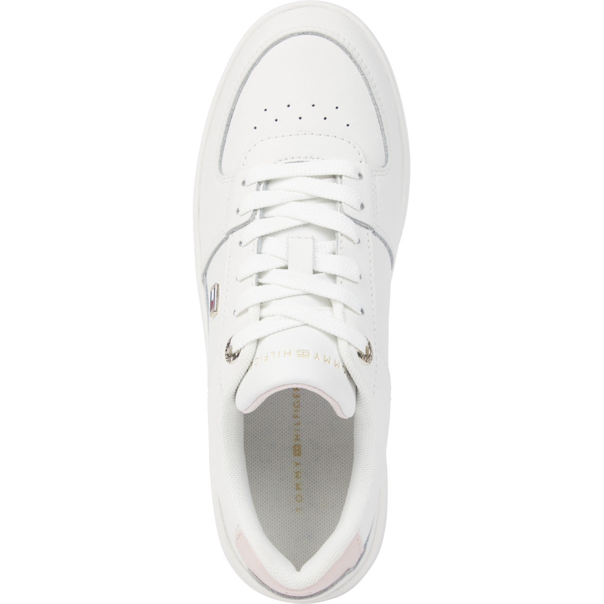 TOMMY HILFIGER Laisvalaikio bateliai moterims, Smėlio, Flag basket sneaker 3