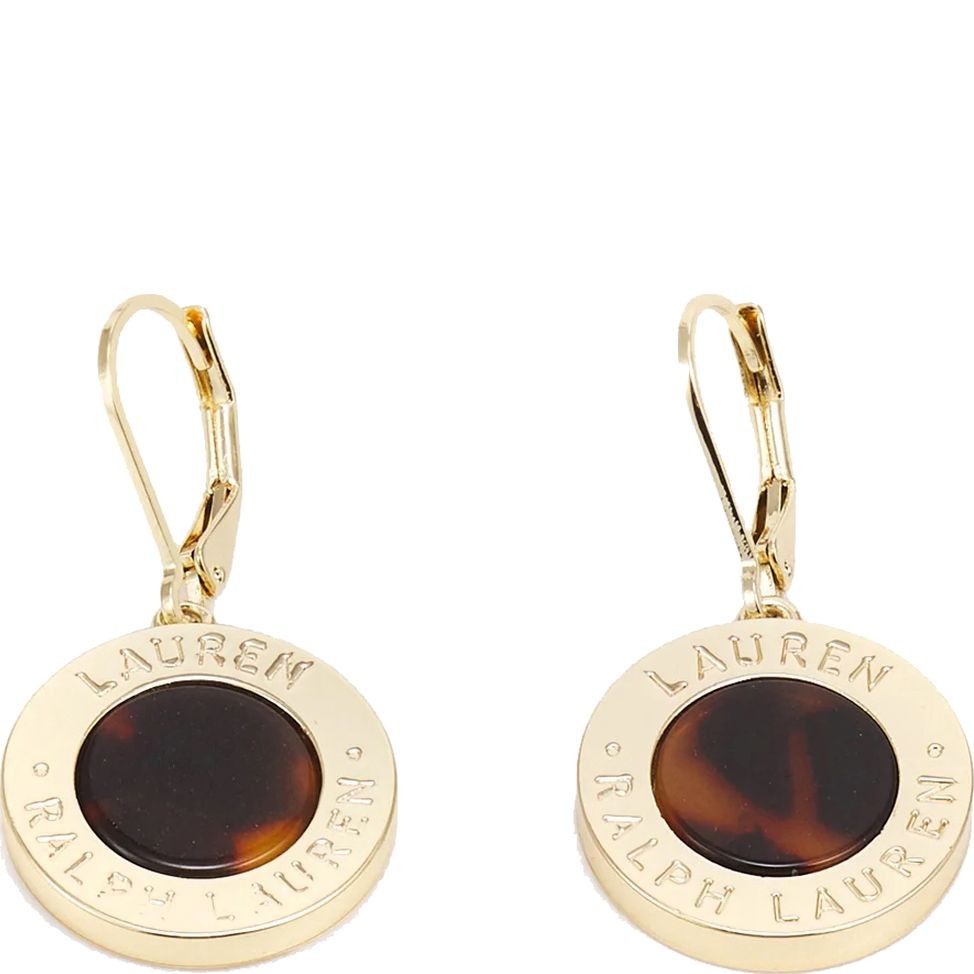 RALPH LAUREN Auskarai moterims, Auksinė, Pe tort logo coin drop 1