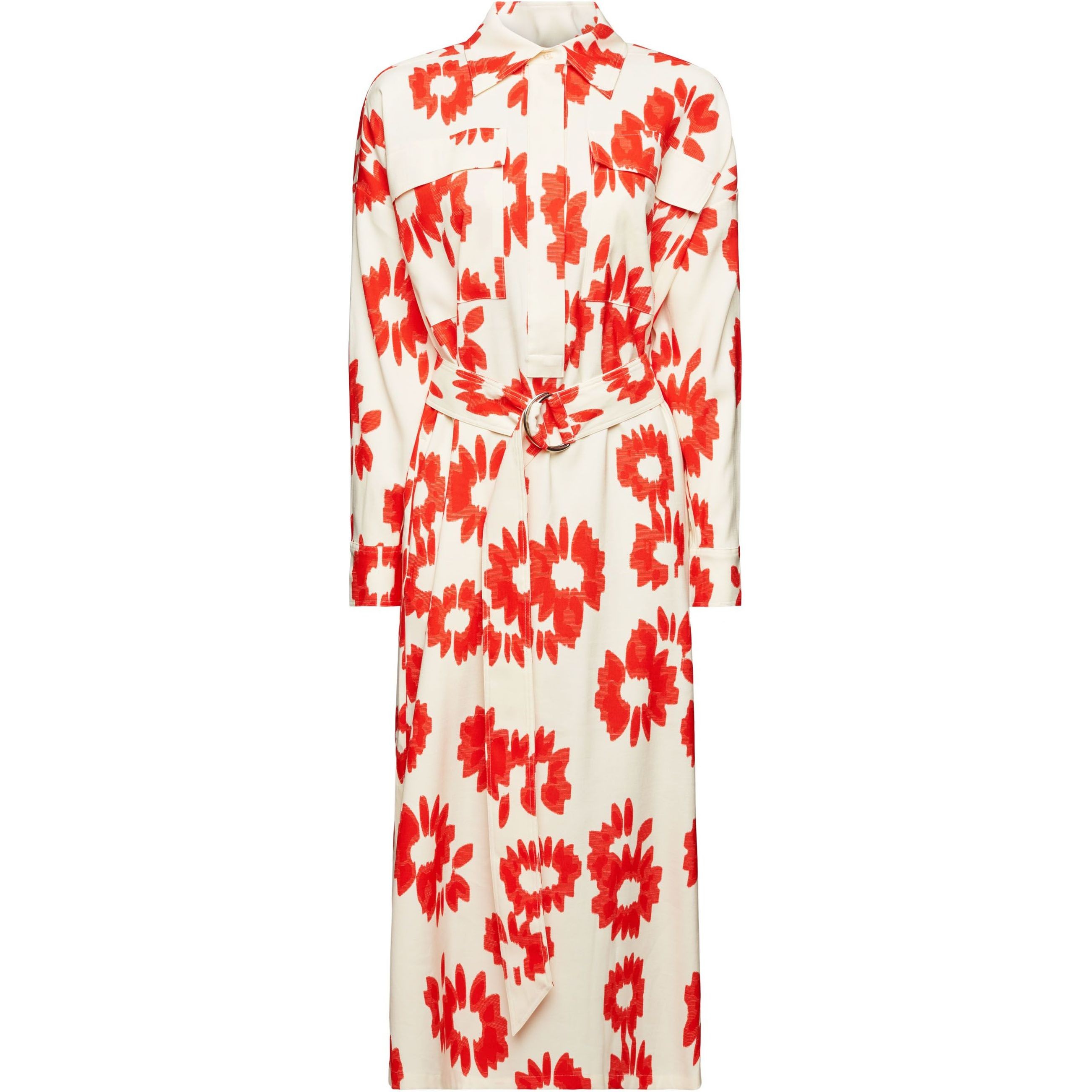 ESPRIT Midi suknelė moterims, Pilka, Printed Utility Dress 1