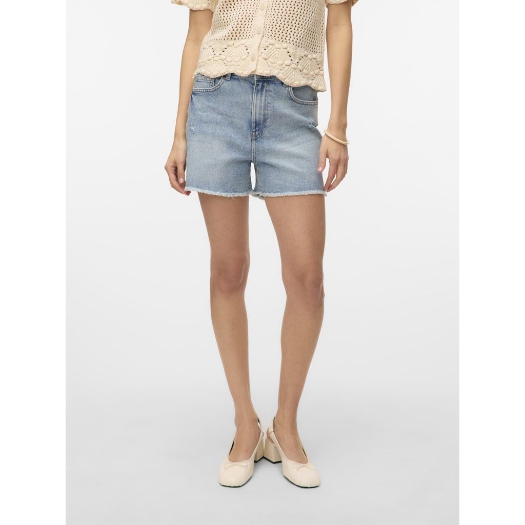 VERO MODA Šortai moterims, Mėlyna, Tita short destroy shorts 3