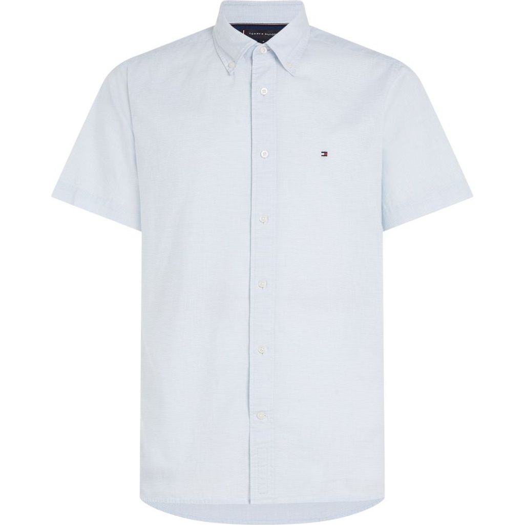 TOMMY HILFIGER Marškiniai trump. rankovėmis vyrams, Mėlyna, W-co/li  solid rf shirt s/s 1