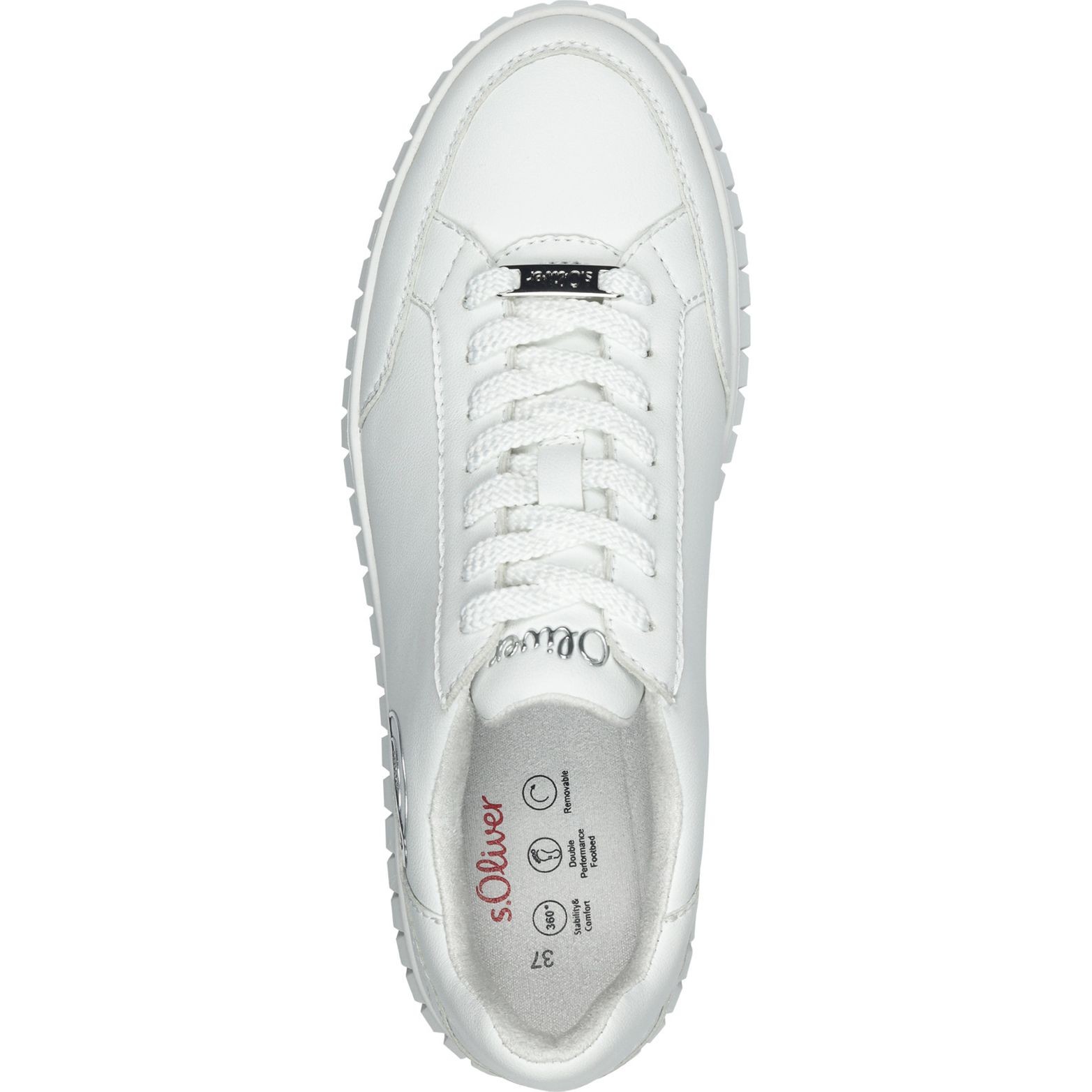 S.OLIVER Laisvalaikio bateliai moterims, Balta, Women Lace-upp 4