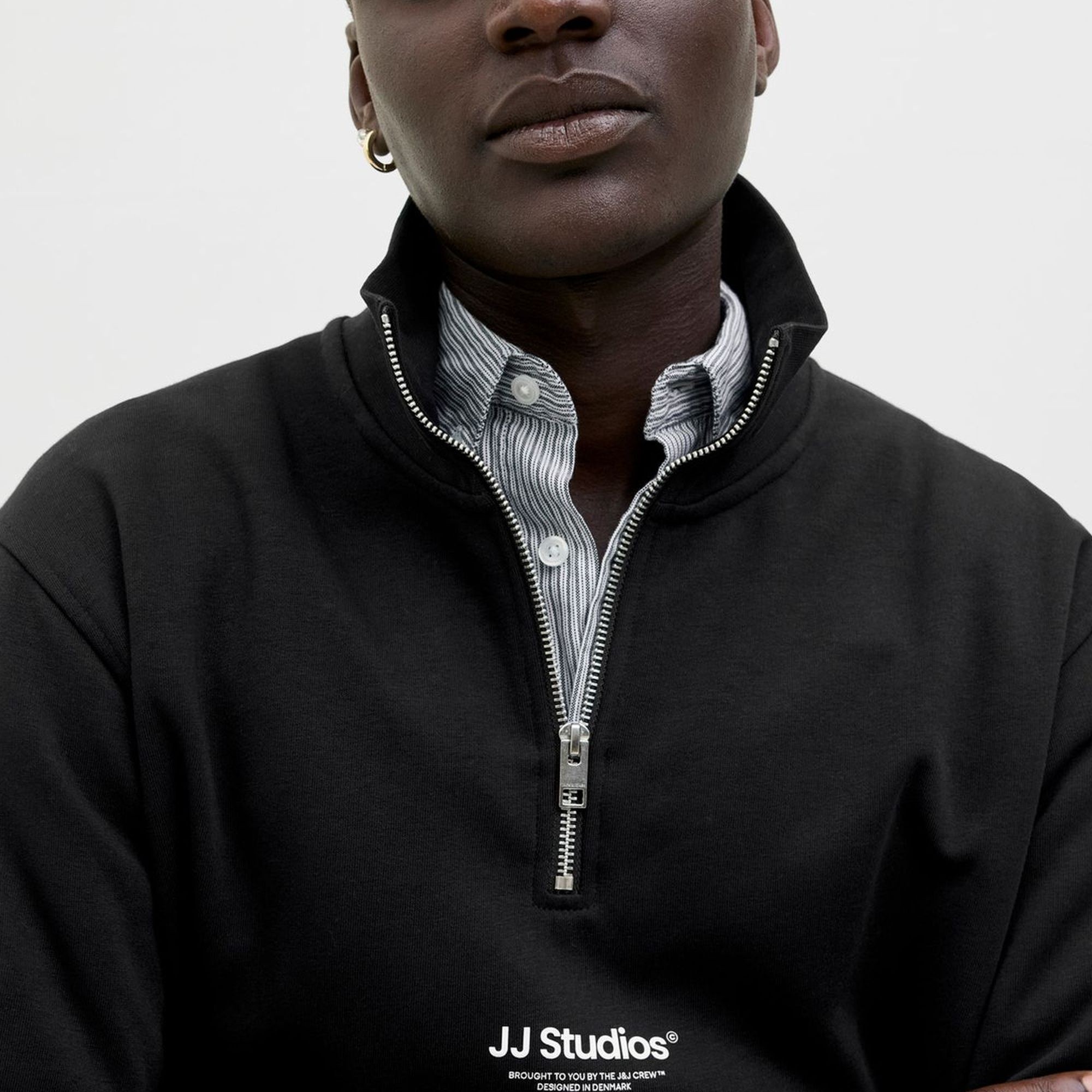 JACK & JONES Megztinis vyrams, Juoda, Soho sweat zip 3