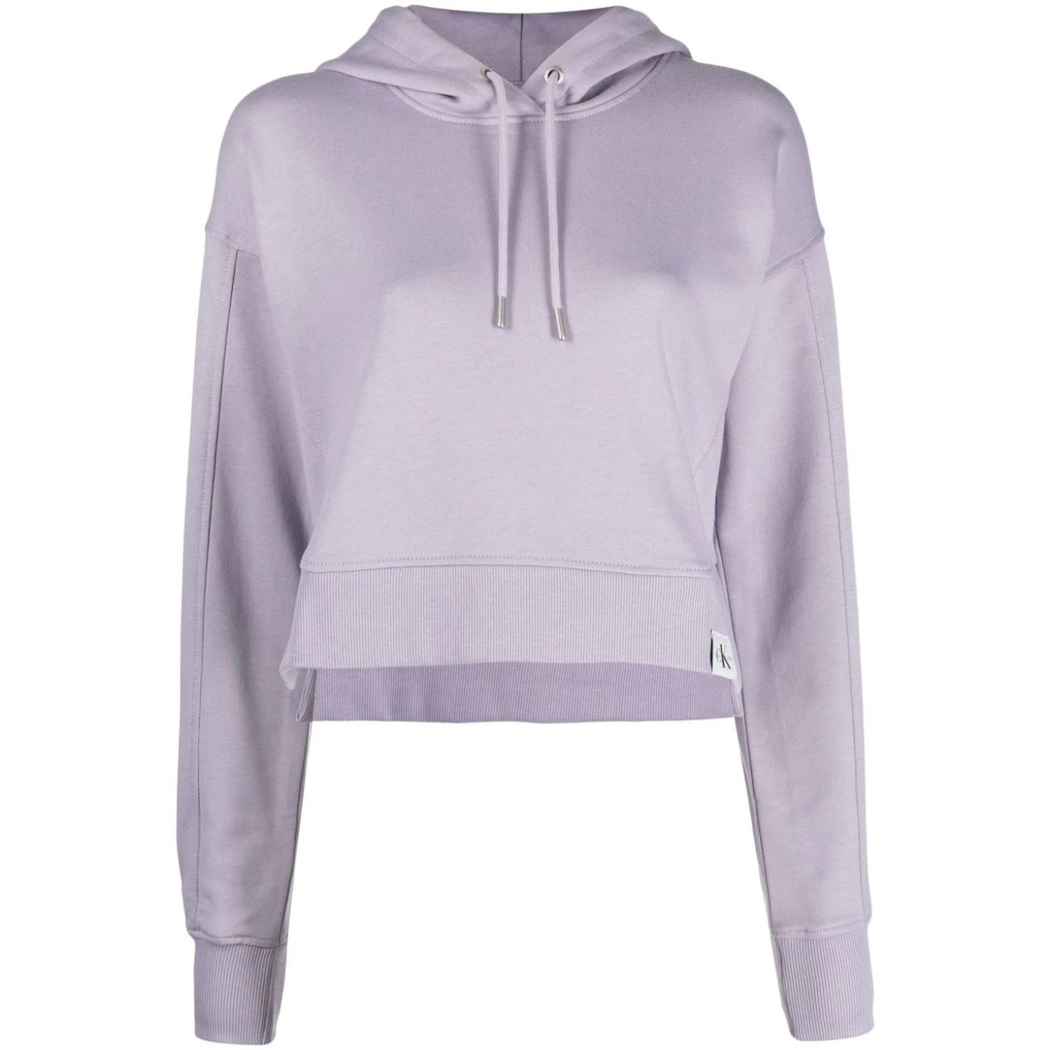 CALVIN KLEIN JEANS Džemperis moterims, purple, Rib mix tab hoodie 1