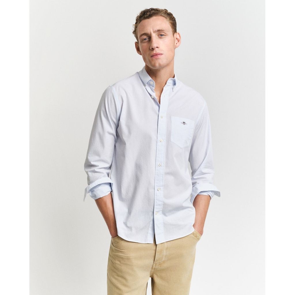 GANT Marškiniai ilgomis rankovėmis vyrams, Mėlyna, Reg classic poplin shirt 2
