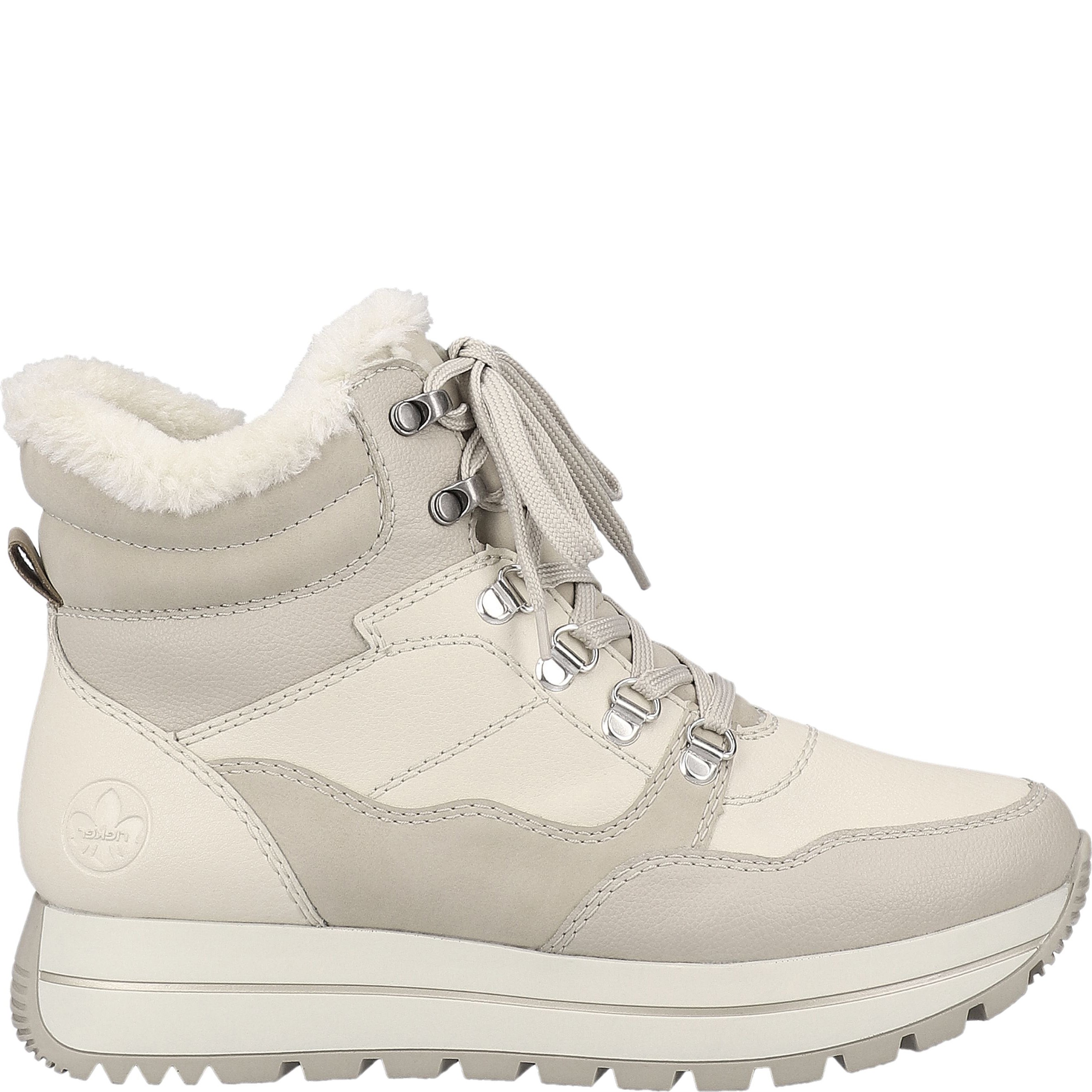 RIEKER Aulinukai moterims, Smėlio, Ladies mid height boots 4