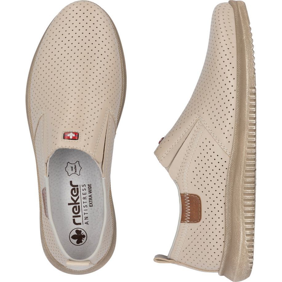 RIEKER Loaferiai vyrams, Smėlio, Slipper 8