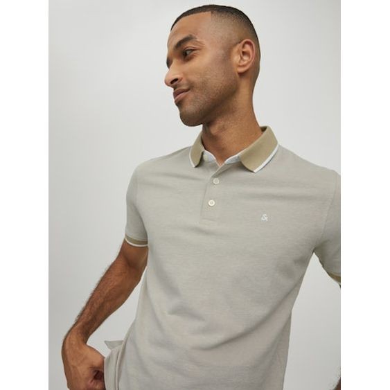 JACK & JONES Polo marškiniai ilgos rank. vyrams, Ruda, Jjepaulos polo long 5