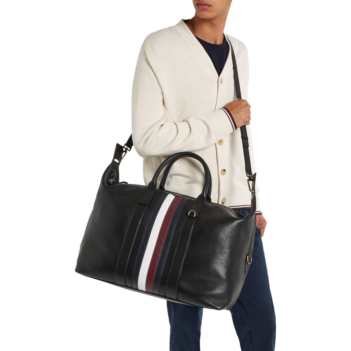 TOMMY HILFIGER Rankinė, krepšys vyrams, Juoda, Premium duffle 5