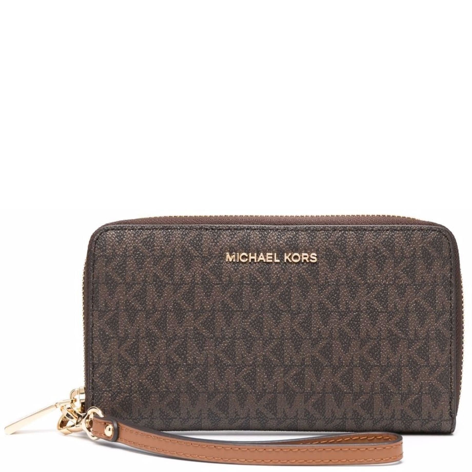 MICHAEL KORS Piniginė moterims, Ruda, LG flat phone case 1