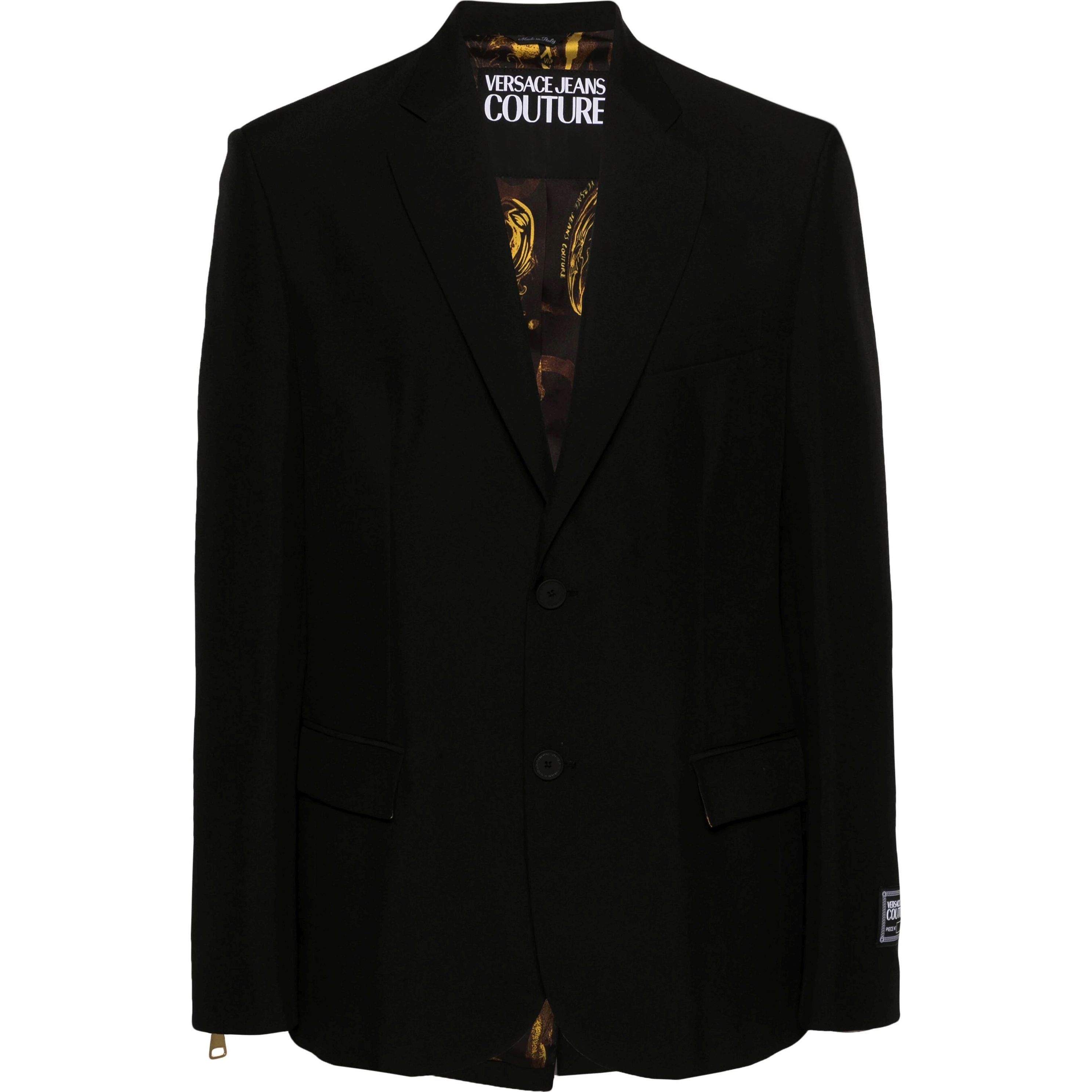 VERSACE JEANS CUTURE Švarkas vyrams, Juoda, Single-breasted blazer
