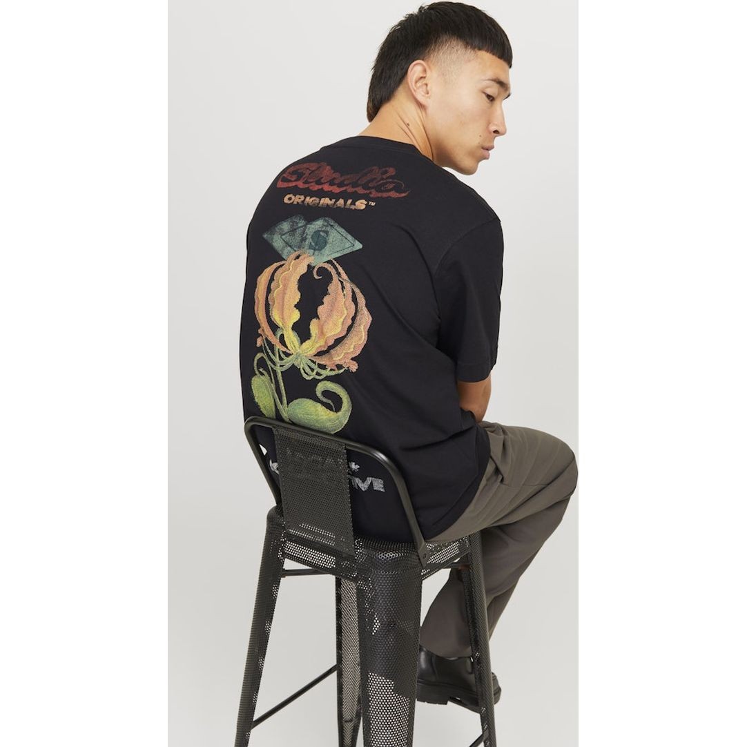 JACK & JONES Marškinėliai vyrams, Juoda, Retiro back tee 8