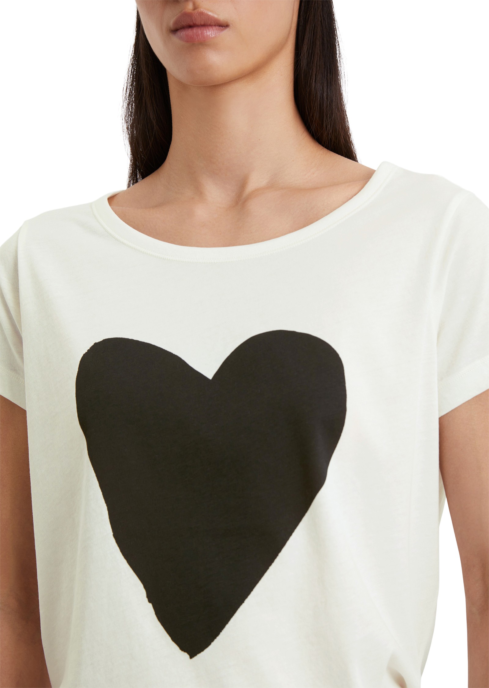 MARC O'POLO Marškinėliai trump. rankovėmis moterims, Smėlio, Tshirts sh M03206751431 4