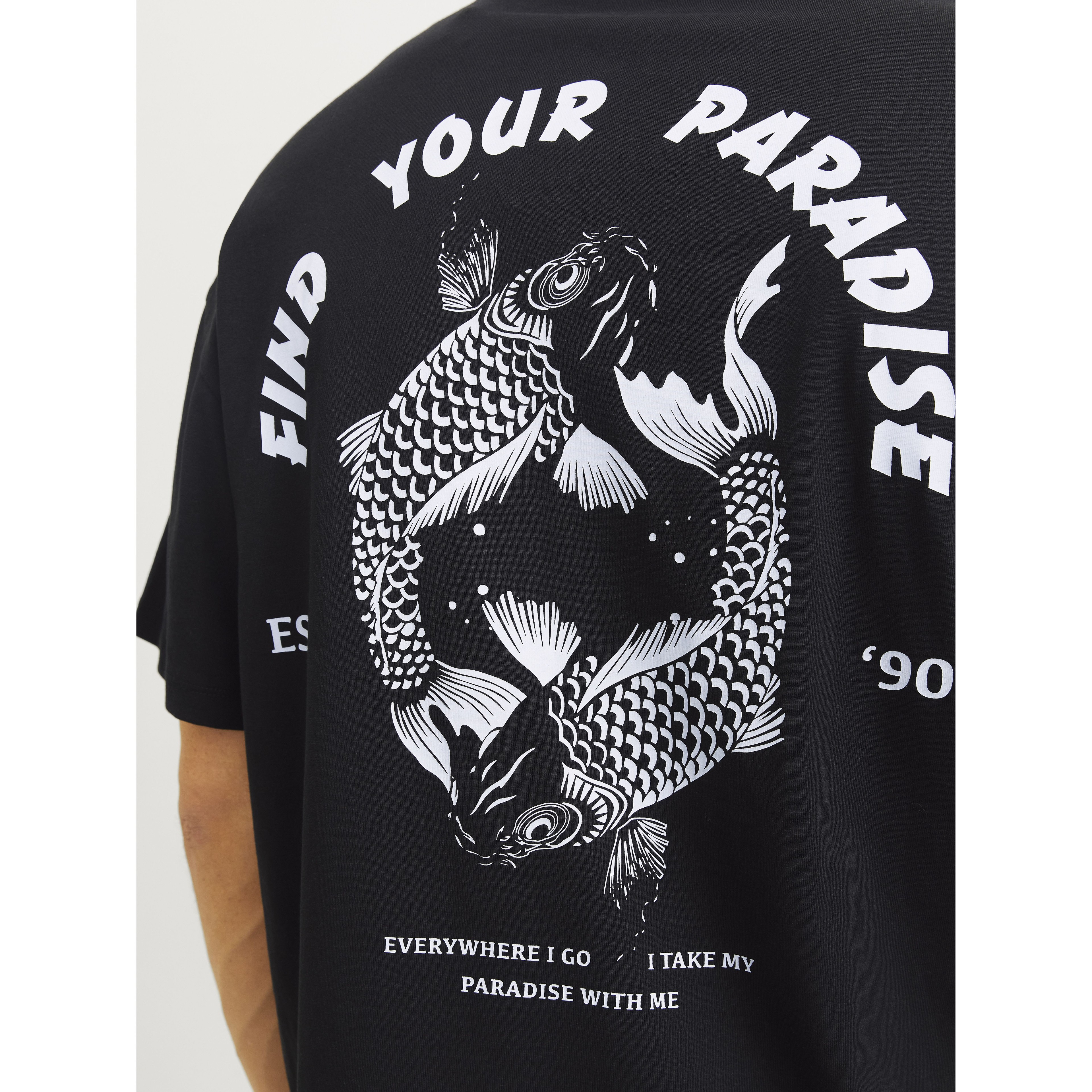 JACK & JONES Marškinėliai vyrams, Juoda, Charge printed tee 7