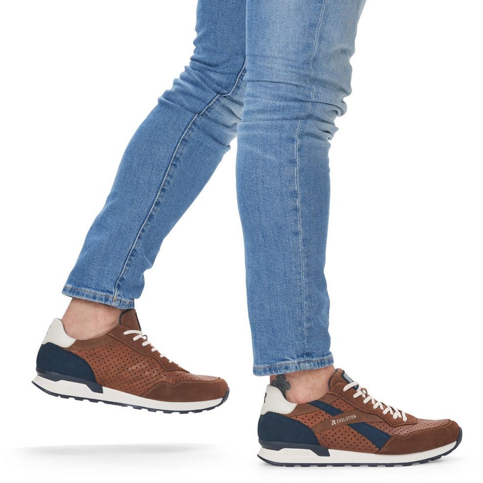 RIEKER Laisvalaikio bateliai vyrams, Ruda, LEISURE 2