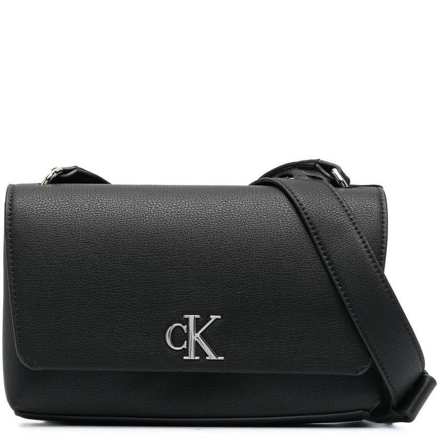 CALVIN KLEIN JEANS Rankinė per petį moterims, Juoda, Minimal mono flap crossbody 1