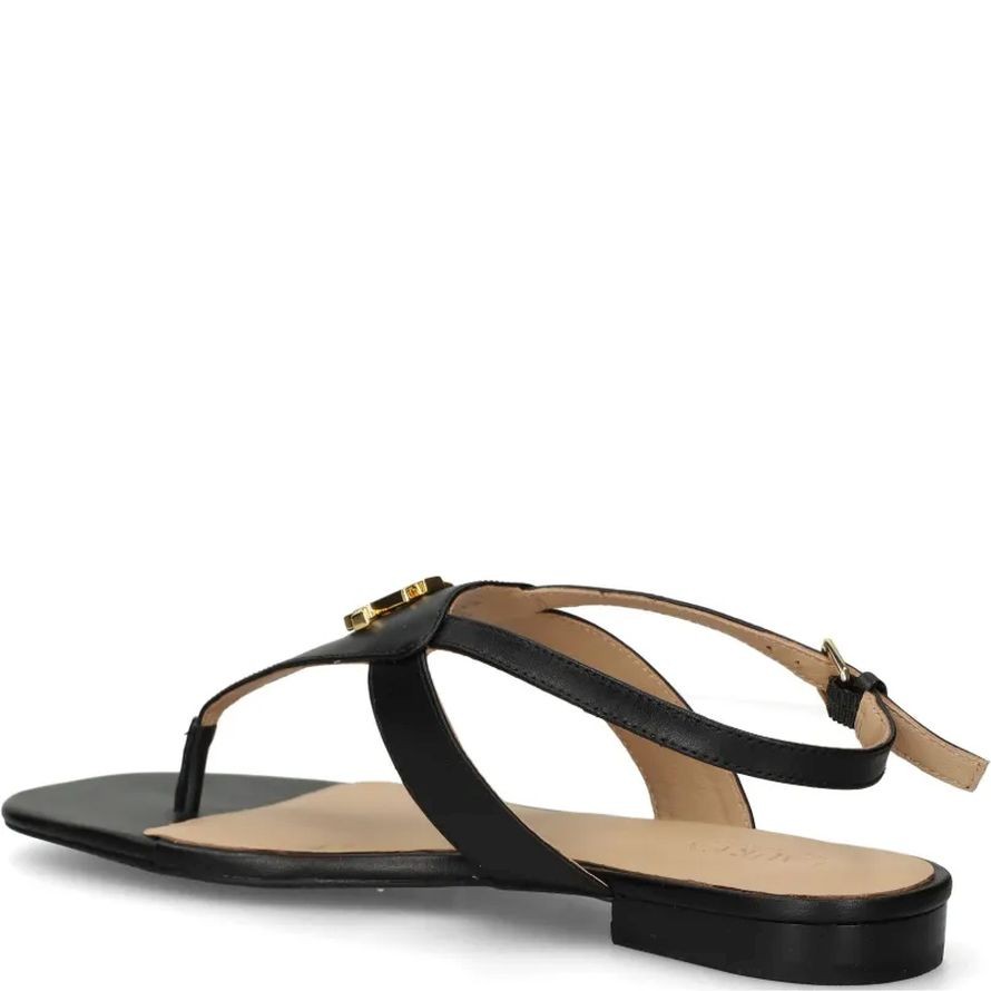 LAUREN RALPH LAUREN Basutės moterims, Juoda, Everley sandals flat sandal 3
