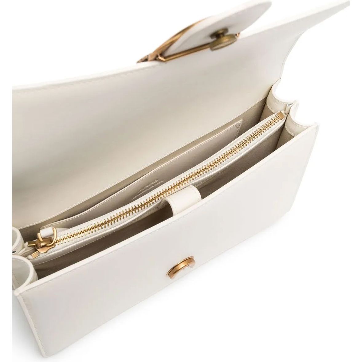 PINKO Rankinė per petį moterims, Balta, Love one classic crossbody bag 4