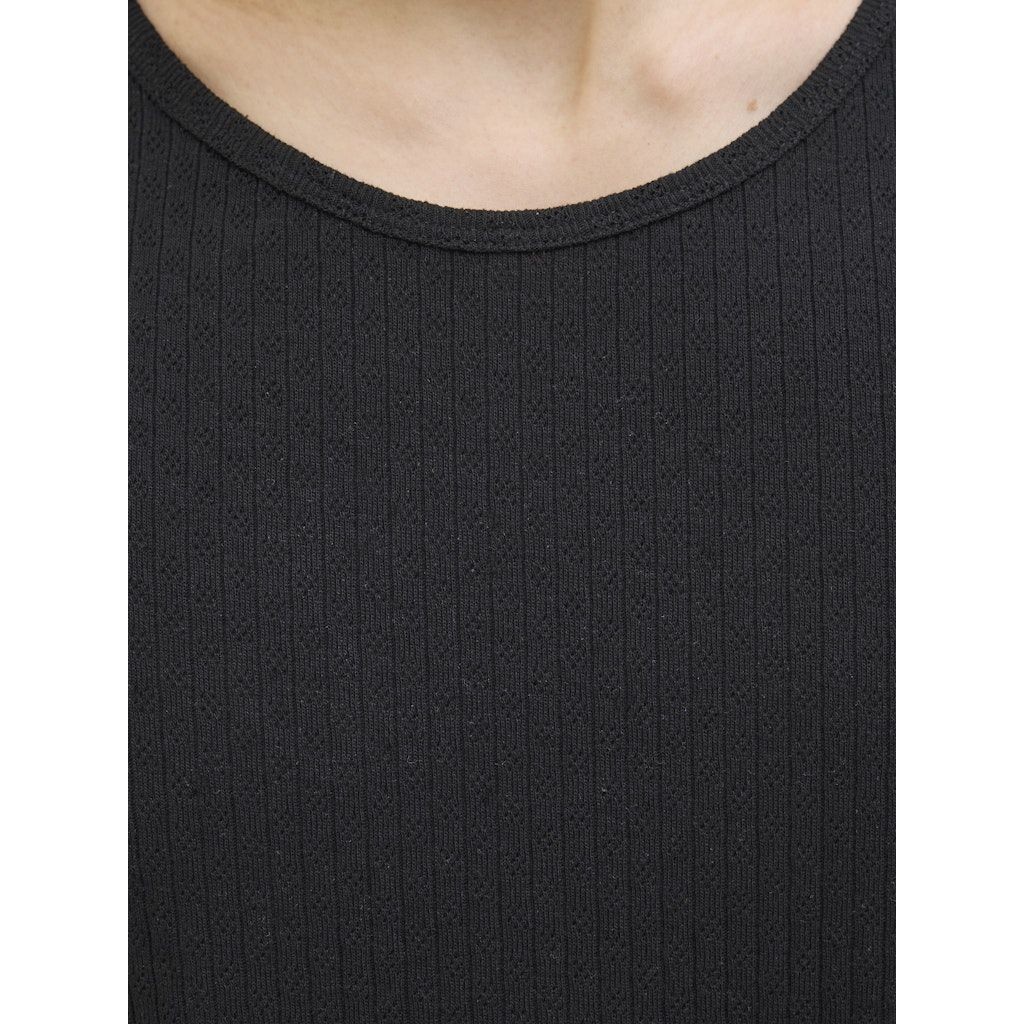 JACK & JONES Marškiniai be rankovių vyrams, Juoda, Hydra pointelle tank top 6