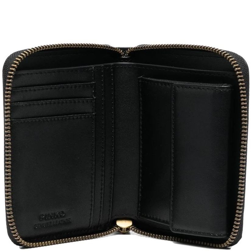 PINKO Piniginė moterims, Juoda, Taylor zip around wallet 3
