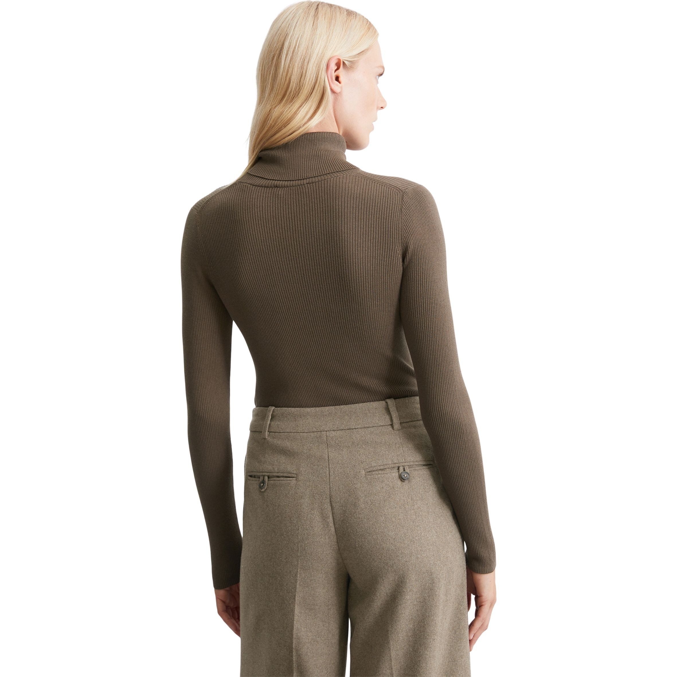 MARC O'POLO Palaidinės aukštinta apykakle moterims, Ruda, Turtn top 409501460679 3