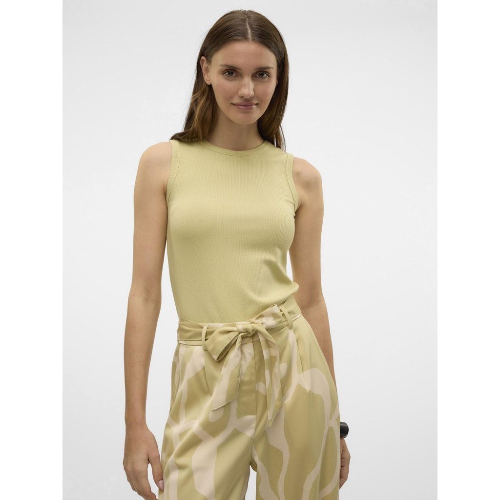 VERO MODA Marškiniai be rankovių moterims, Geltona, Promise tank top 5