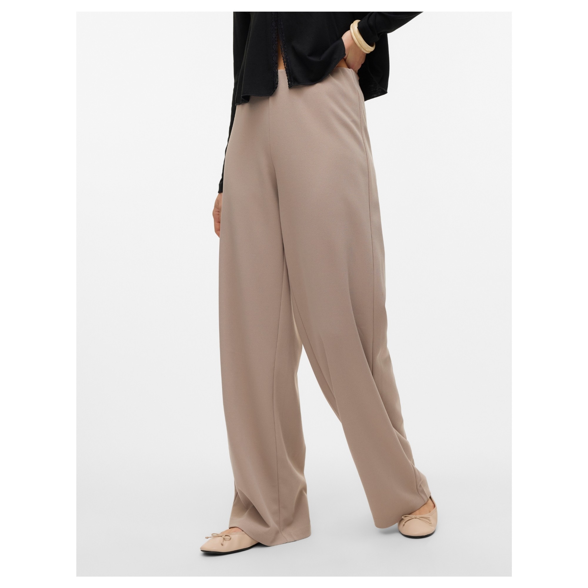VERO MODA Formalios kelnės moterims, Smėlio, Berlin wide 2