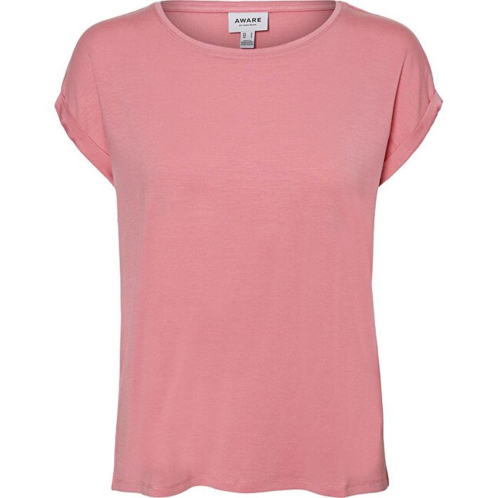 VERO MODA Marškinėliai moterims, Rožinė, VMAVA PLAIN SS T 1