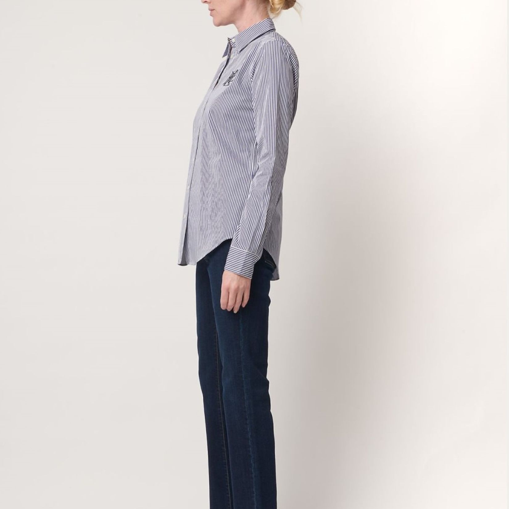 LAUREN RALPH LAUREN Marškiniai ilgomis rankovėmis moterims, Mėlyna, Jamelko long sleeve shirt 3