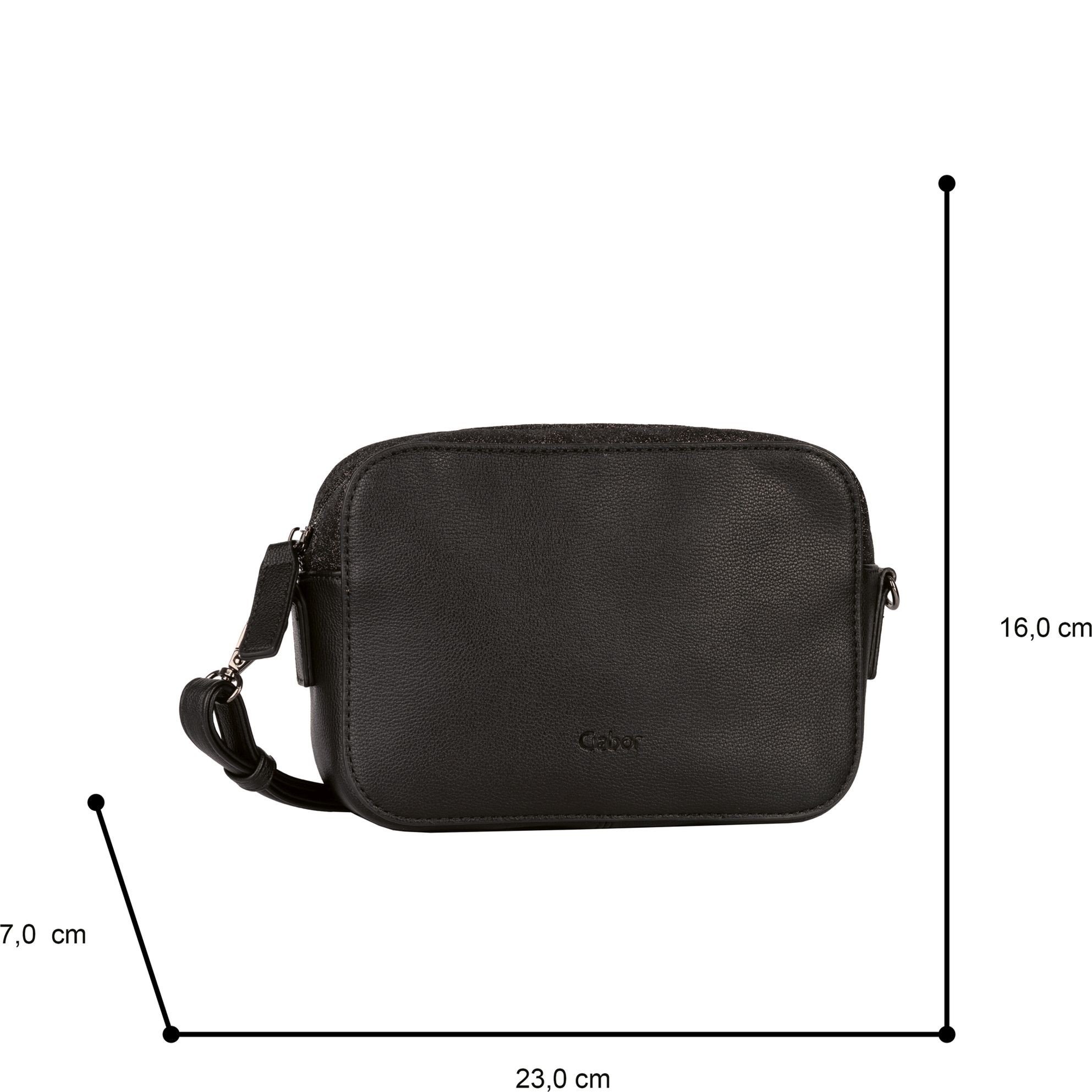 GABOR Rankinė per petį moterims, Juoda, Noara crossbody 5