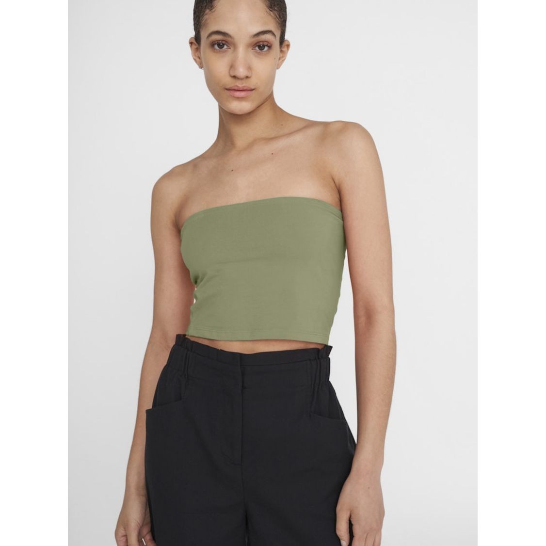 NOISY MAY Marškiniai be rankovių moterims, Žalia, Nmbrandon tank top 4