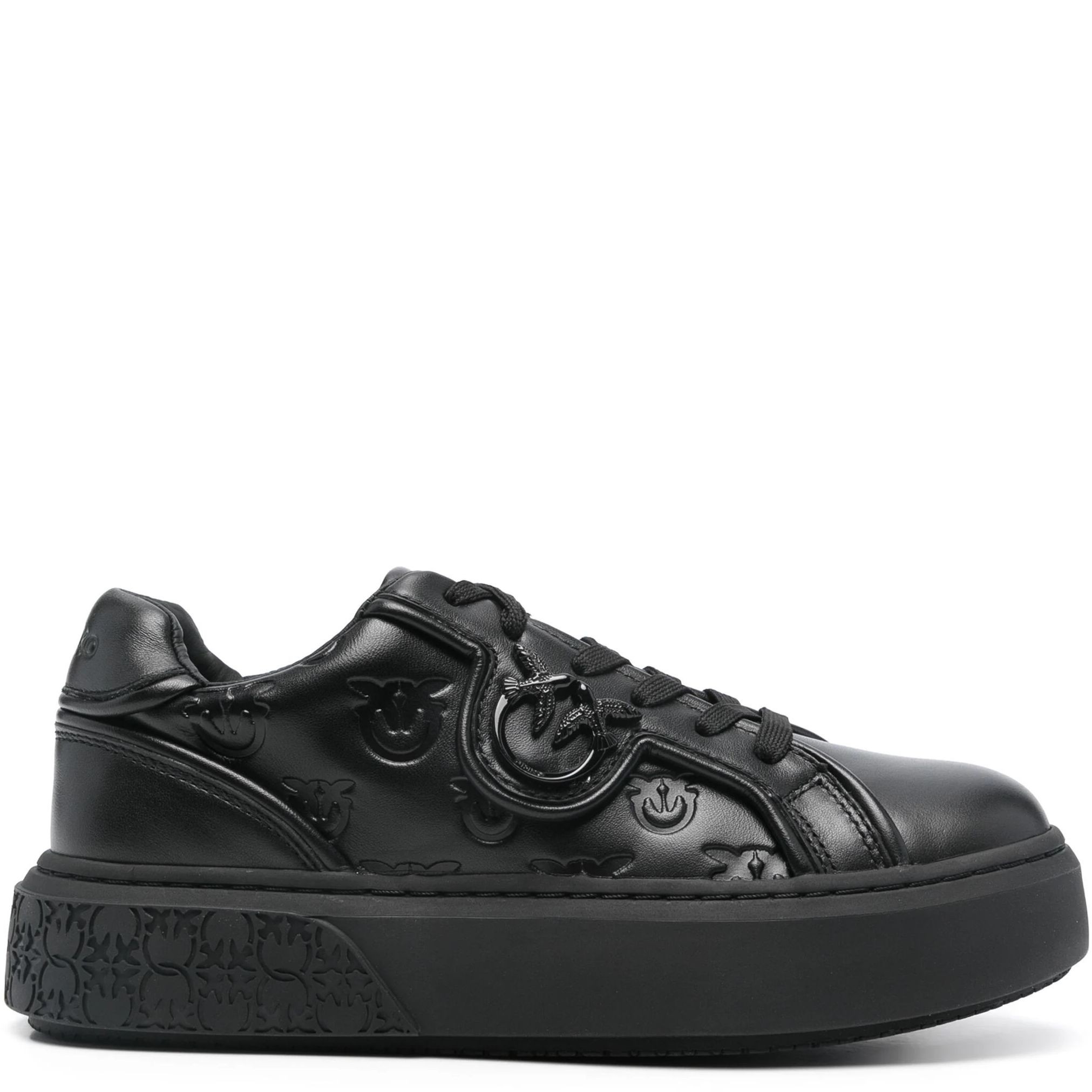PINKO Laisvalaikio bateliai moterims, Juoda, Yoko leather sneakers 2