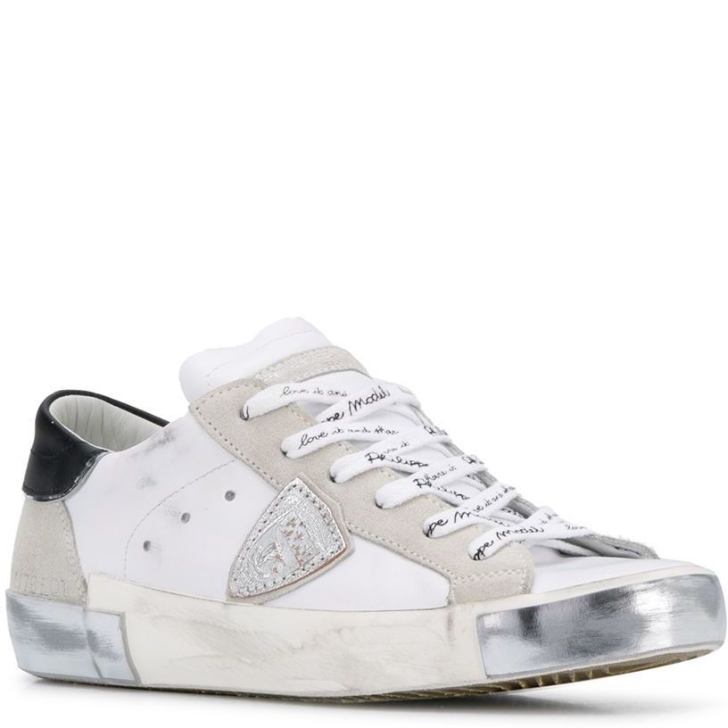 PHILIPPE MODEL Sportiniai bateliai moterims, Balta, Prsx low woman sneaker 2