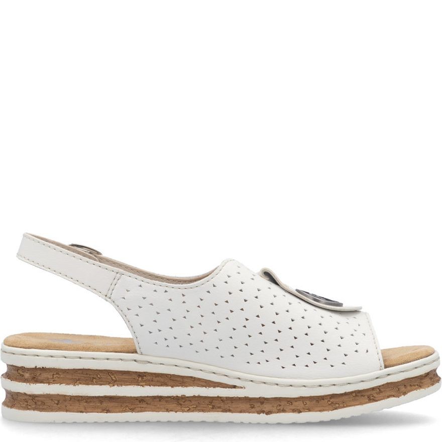 RIEKER Basutės moterims, Balta, Sandals 3