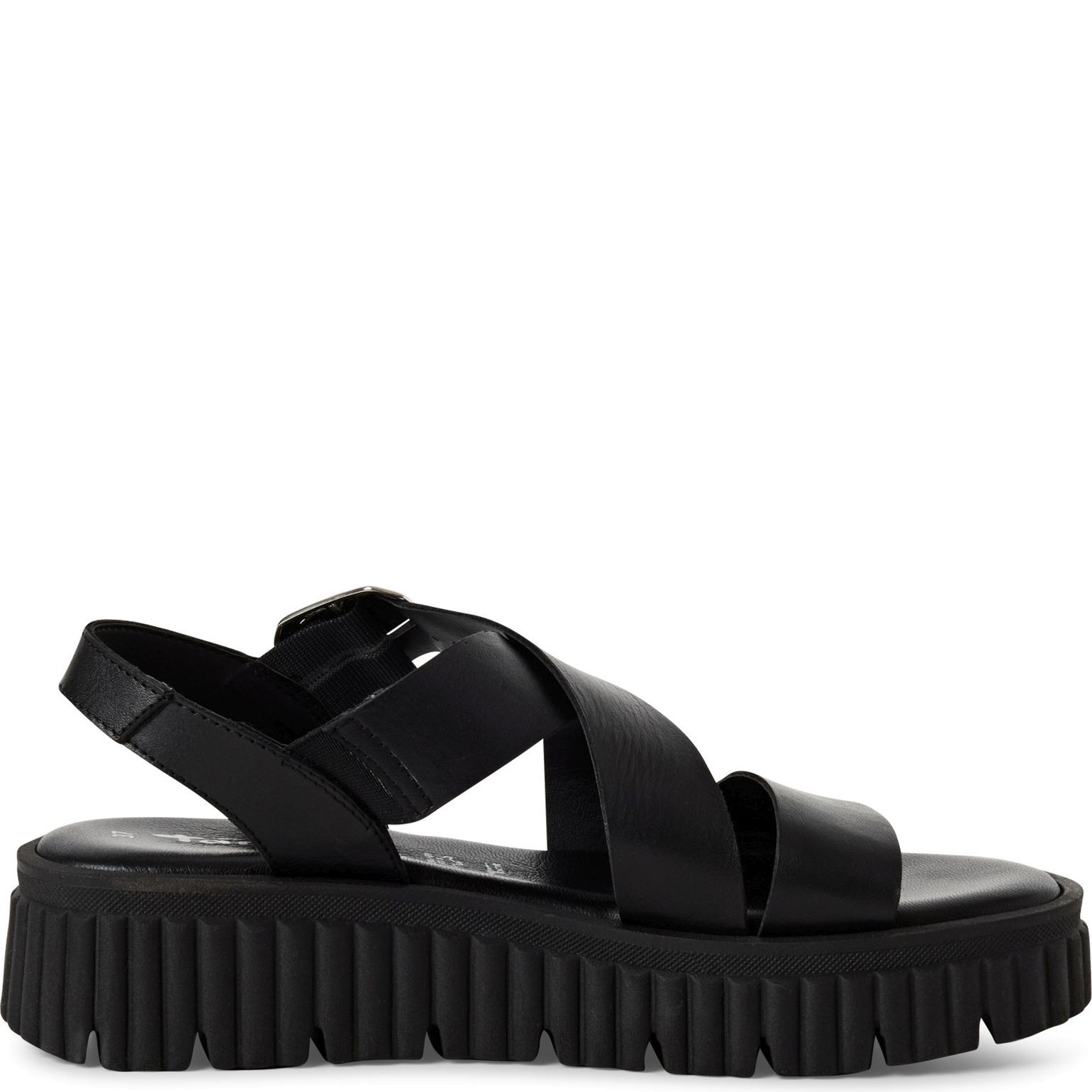 TAMARIS Basutės moterims, Juoda, Wedge/plat sand 3