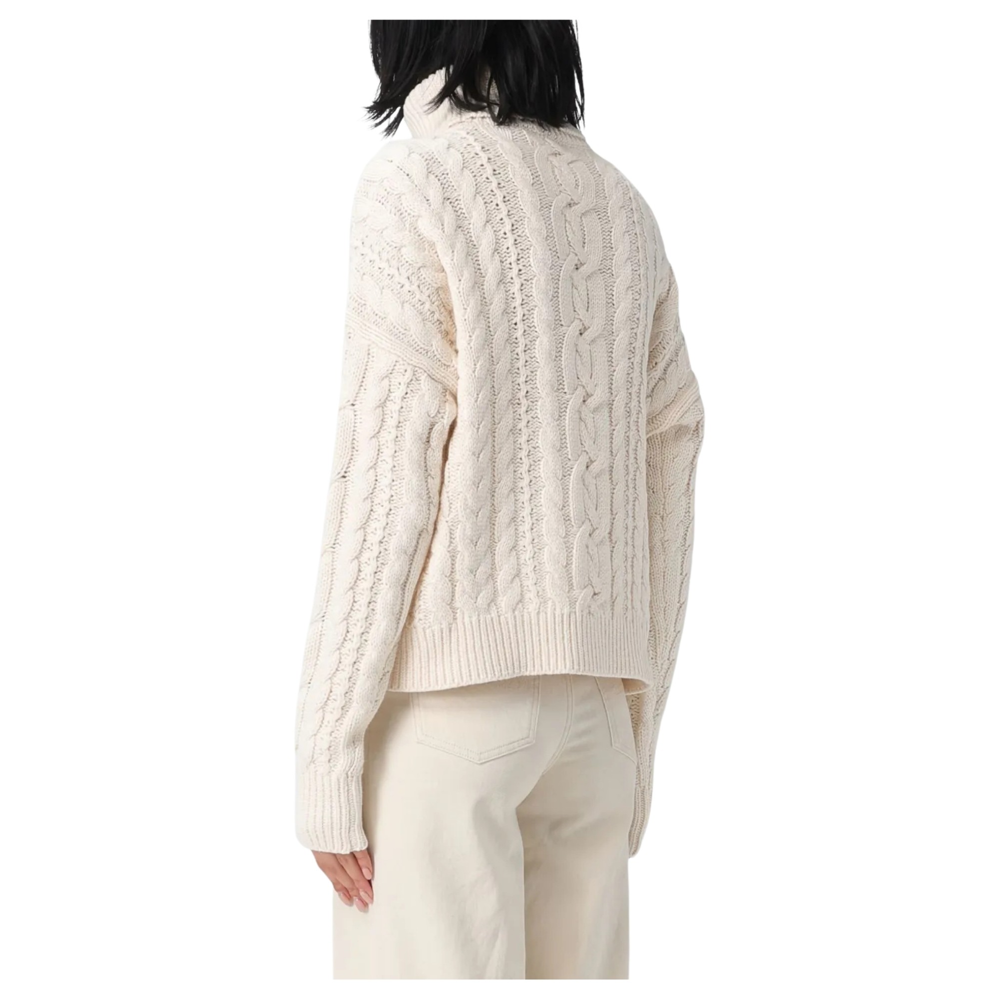 LAUREN RALPH LAUREN Megztinis moterims, Balta, Furqan long sleeve pullover 2