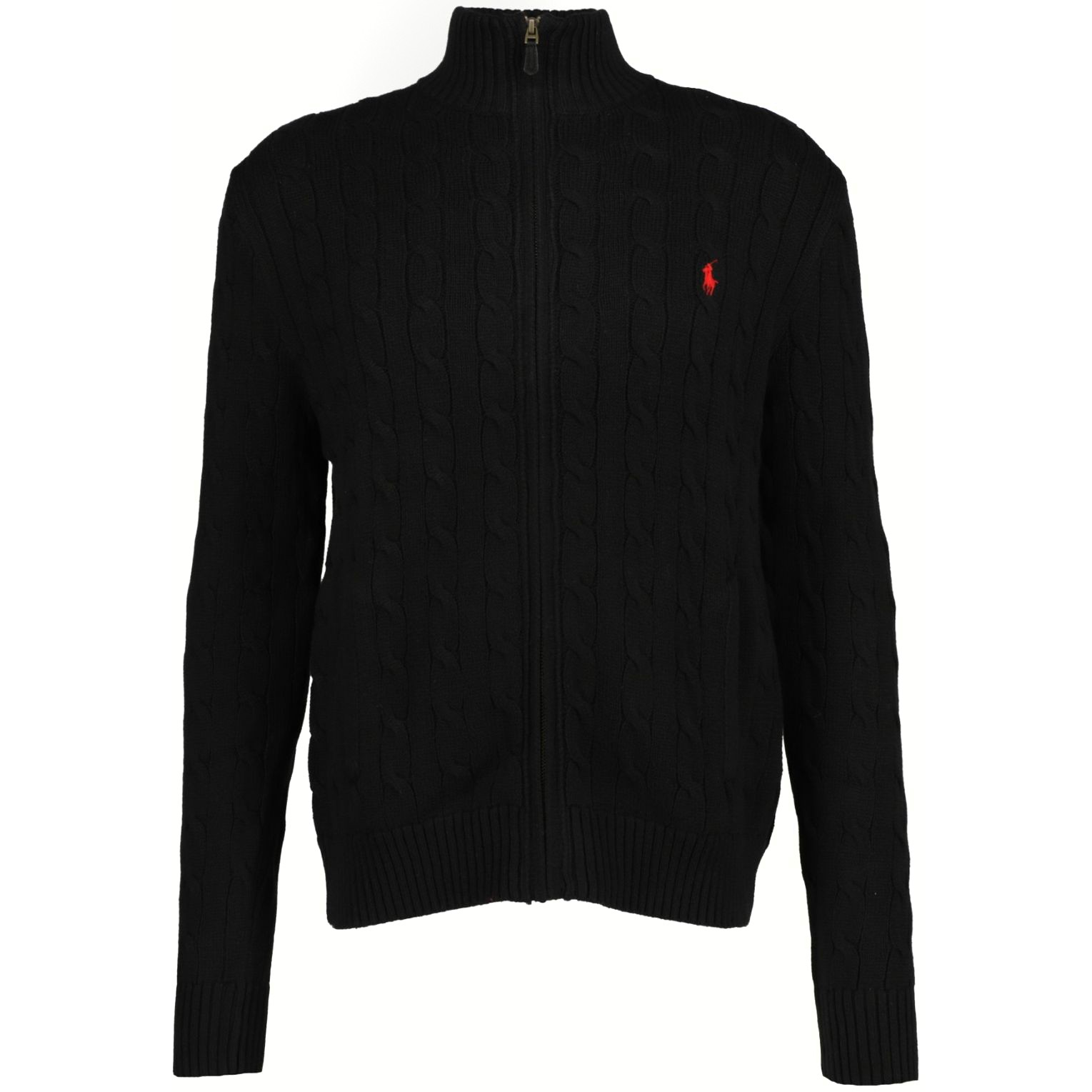 POLO RALPH LAUREN Sportinis nertinis vyrams, Juoda, Long sleeve full zip sweater 1