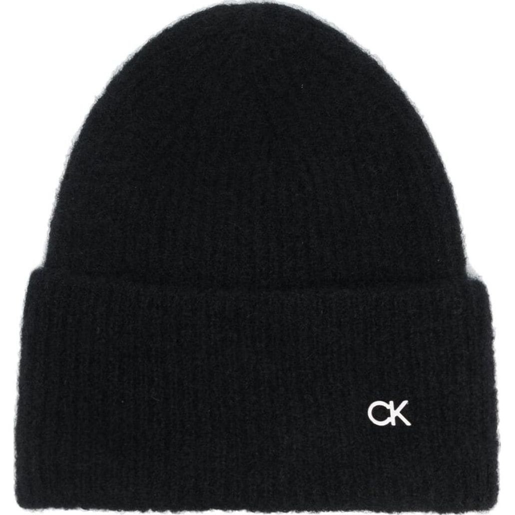 CALVIN KLEIN Kepurė vyrams, Juoda, LUX WOOL BEANIE 1
