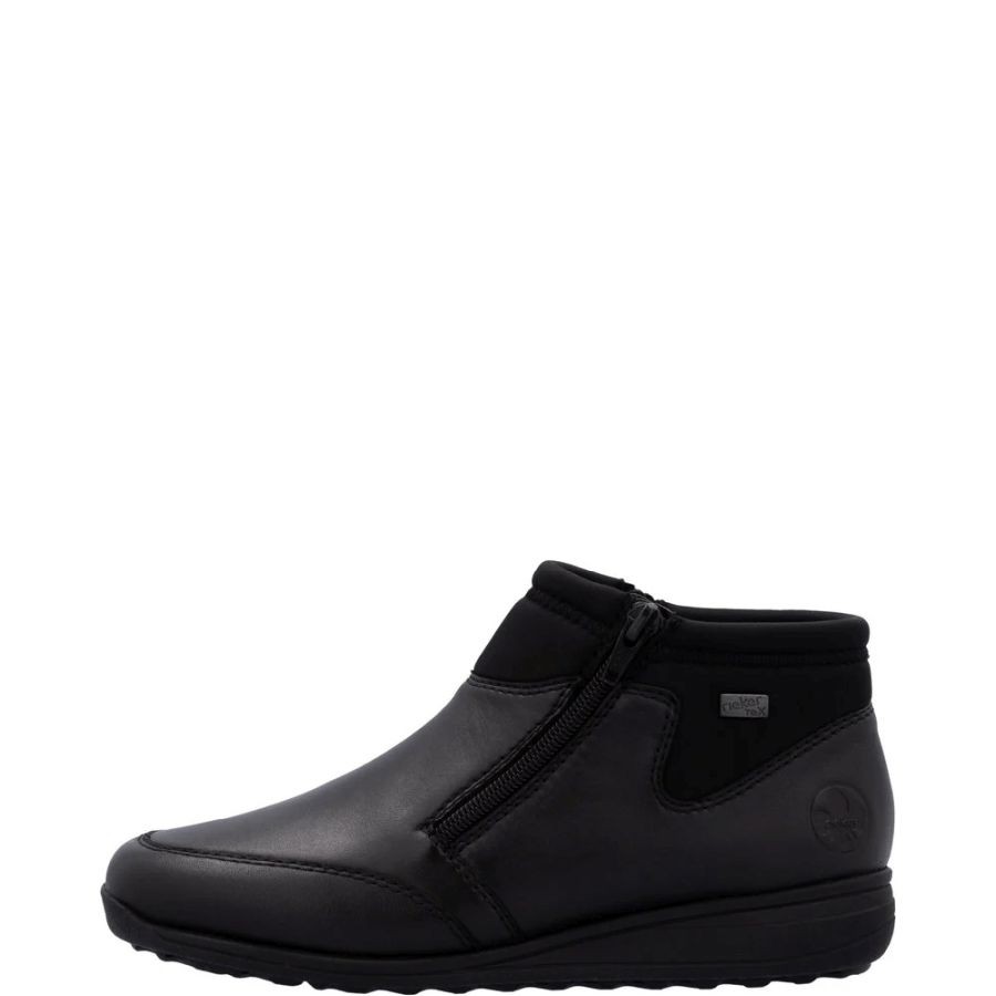 RIEKER Aulinukai moterims, Juoda, Booties 5